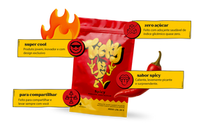 Pirulito Zero Açúcar - Sabor Spicy - Pack 4 Pouches (16 Unidades)